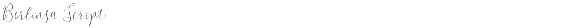 Sample characters Berlinsa Script Font